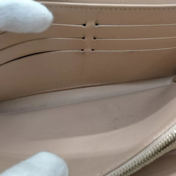 AUTH LOUIS VUITTON Portefeiulle Tan Patent Leather Louise Wallet Clutch - Picture 7 of 9